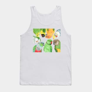 Special medium parrots watercolor painting party Tank Top